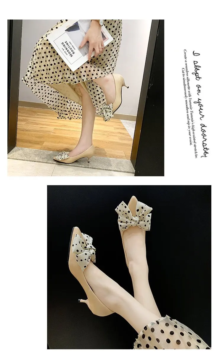 Spring and Autumn New Womens Pumps Pointed Shallow Mouth Women Shose with High Heels S097