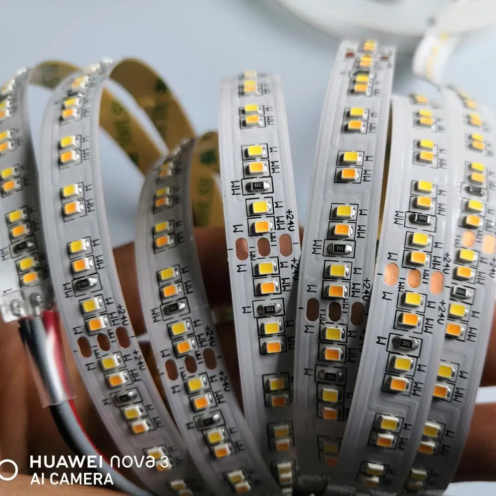 [Seven Neon]5M 2216 SMD LED Strip 10mm DC24V 240Led/M 19.2W CRI>90 dual white 7-10LM Micro 2216 LED flexible strip high lumen