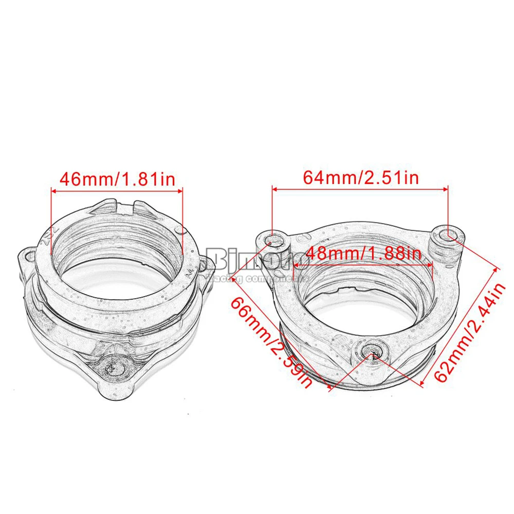 BJMOTO для Yamaha 2S2-13597-00 2S21359700 WR450F WR 450F YZ450F YZ 450F мотоцикл карбюраторный адаптер впускной коллектор клей