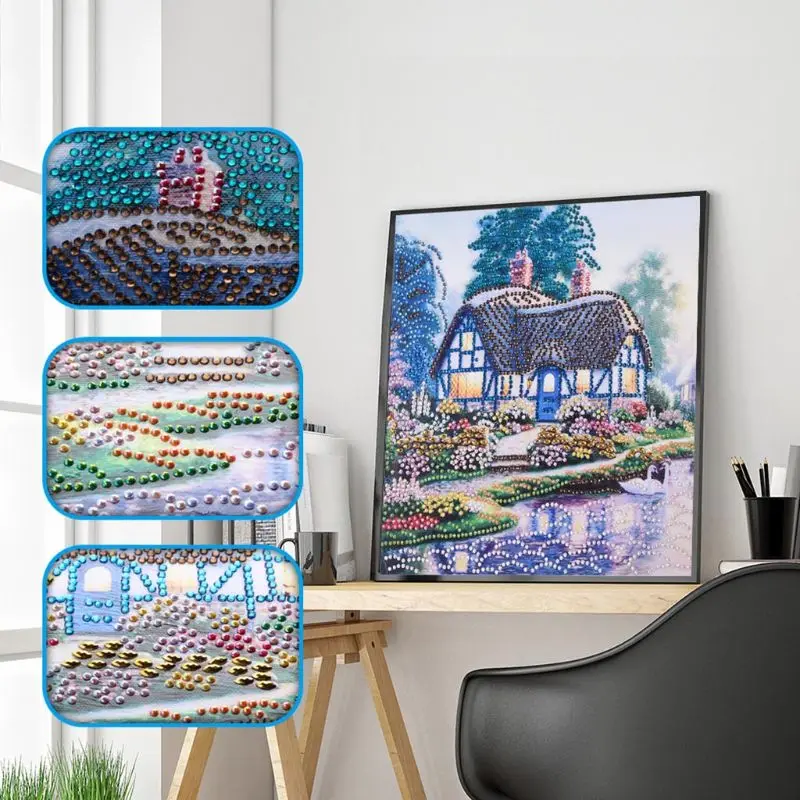 5D DIY Diamond Painting by Number Kit Dril Beads Crystal Rhinestone Embroidery Cross Stitch Picture Q6PE