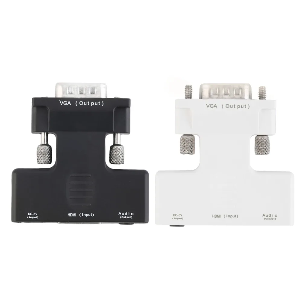 New Arrival Female HDMI To Male VGA Audio Adapter HDMI HD Cable Converter Adapter For Computer Laptop Desktop