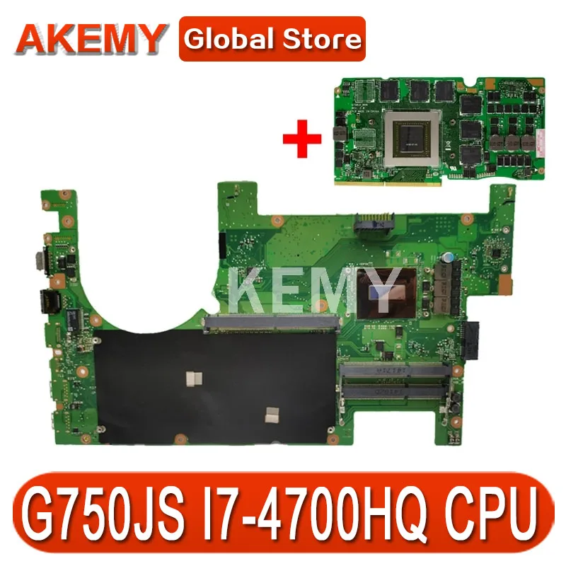 Материнская плата Akemy G750JS I7-4700HQ CPU для ASUS G750J материнская ноутбука 100%