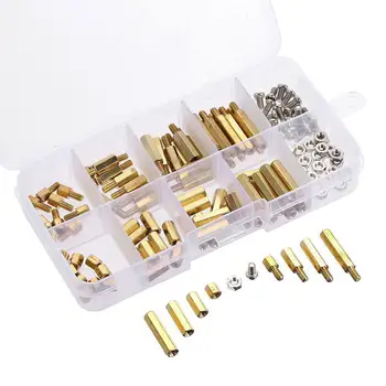 

120Pcs M3 Male Female Brass Standoff Spacer PCB Board Hex Screws Nut Assortment(Box Packing)