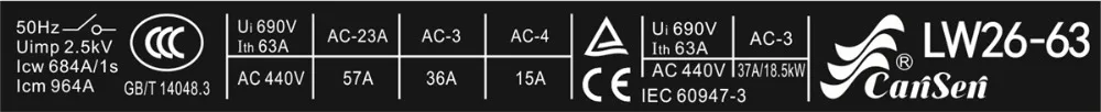 CANSEN C42 Ith 63A навесной замок поворотный кулачковый переключатель ВЫКЛ-ВКЛ 0-1 2 положения 4 полюса 8 терминалов выключатель питания