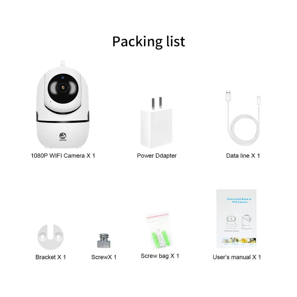 JOOAN, беспроводная ip-камера, 1080 P, HD, умная, WiFi, для домашней безопасности, инфракрасное, ночное видение, видеонаблюдение, CCTV камера, детский монитор