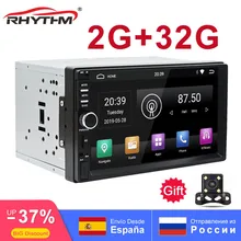 Автомагнитола 2DIN с Android 9,0, 2 Гб ОЗУ 32 Гб ПЗУ, GPS-навигация, 7 дюймов 1024x600, зеркальная связь, Bluetooth, Wi-Fi, RDS, SWC, OBD, видео-выход