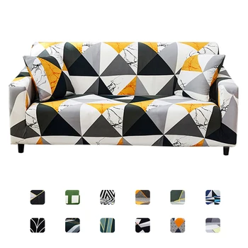 

Geometric Couch Cover Spandex Stretch Sofa Covers Home Elastic Spandex Armchair Slipcovers 1/2/3/4 Seater Furniture Protecter