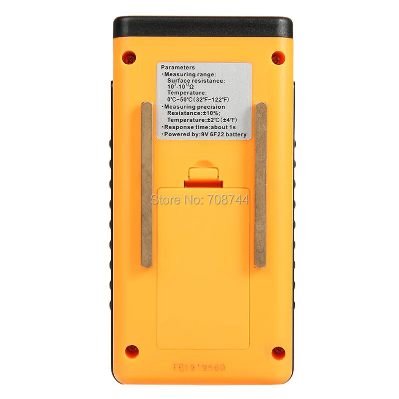 BENETECH GM3110 Surface ResistanceTester Anti-static LCD Tester Digital Display Anti-static Resistance Meter Temperature Meter