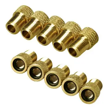 

Dropshipping 10PCS Valve Adaptor Copper Slotted Head Valve Stem Caps Copper Wheels Gas Nozzle Tube Tire Copper Bike Accessory