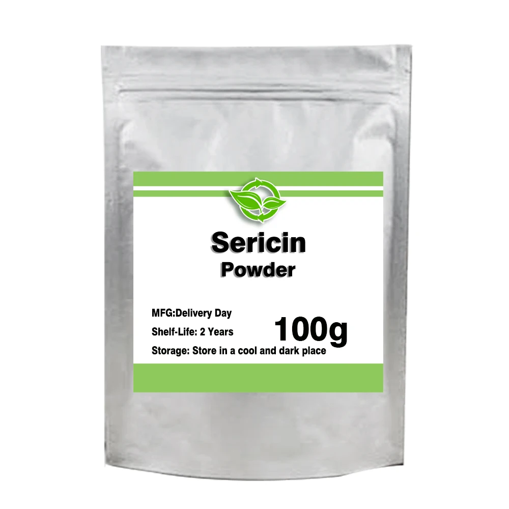 100% Pure Natural Silk Sericin Powder Cosmetic Grade，Whitening and Anti-wrinkle hot sell pure 99% pvp k90 powder skin whitening cosmetic raw materials