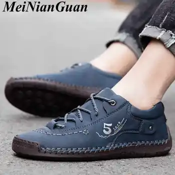 

Warm Men's Shoes Big Size Sneakers Men Plush Leather Shoes Low Top Social Shoe Male Lace Up Walk Footwear Casual Flat Zapatos E5