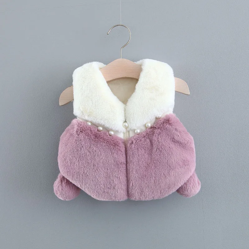 

Children Girls Plus Velvet Vest Autumn Winter Fashion Thick Warm Colorful Waistcoat Kids Outerwear Baby Girl Christmas Clothes