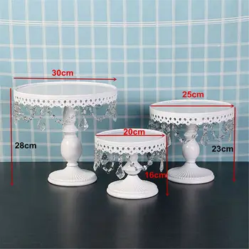 

New S/M/L Vintage Metal Crystal Cupcake Stand Wedding Dessert Tray Cake Stand Party Birthday Decoration Pan Cake Cookies Display