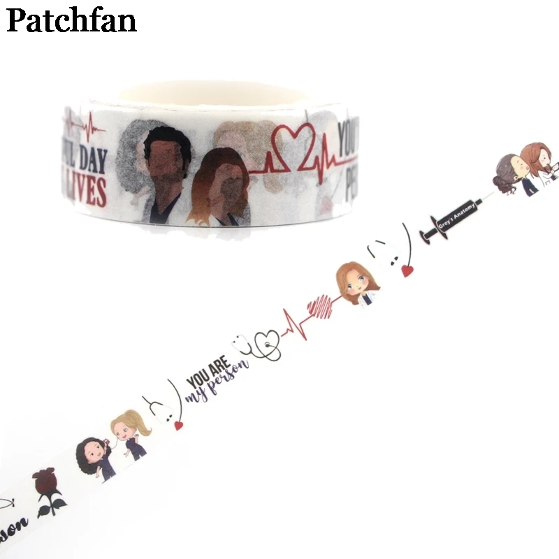 20 шт./лот Patchfan серый Анатомия 90s мультфильм смешной DIY Скрапбукинг дети Васи бумага маскировки клейкие ленты Печатные стикеры Пастер A2216