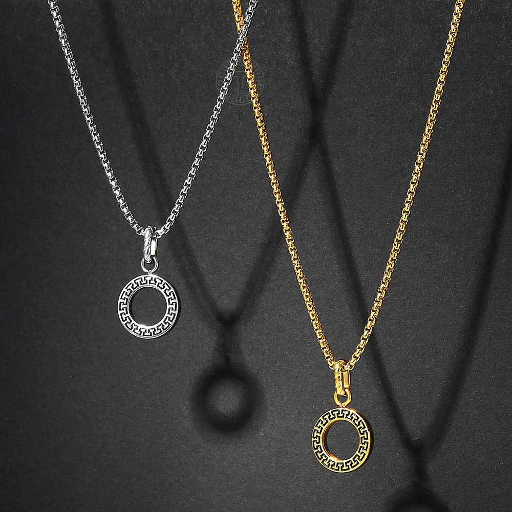 Design Pendant Necklace For Men Boy Gold Silver Color Round Box Stainless Steel Chain Necklace Fashion Jewelry For Gift Dtns001 Chain Necklaces Aliexpress