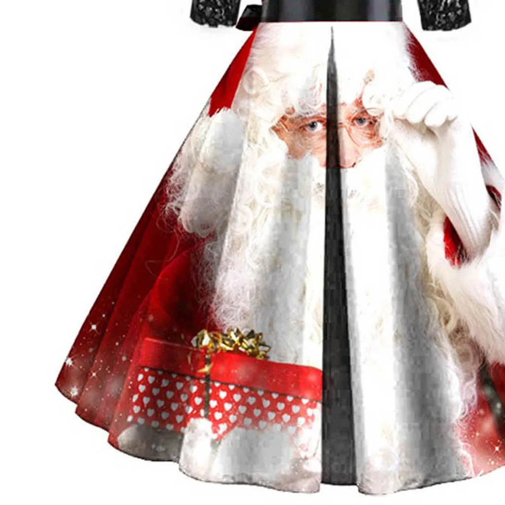 Женское винтажное кружевное рождественское платье с коротким рукавом 1950 s, вечернее платье для выпускного вечера, рождественское платье sukienka maxi@ 45