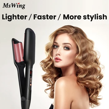 買取 プロ2チューブカーリングバレル波水の波紋ロール高速加熱段ボール髪ヘアアイロンスタイリングツール