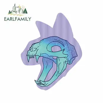 

EARLFAMILY 13cm x 10.3cm For Cat Skull Occlusion Scratch Car Stickers Vinyl Material Decal Car Accessories Air Conditioner Decor