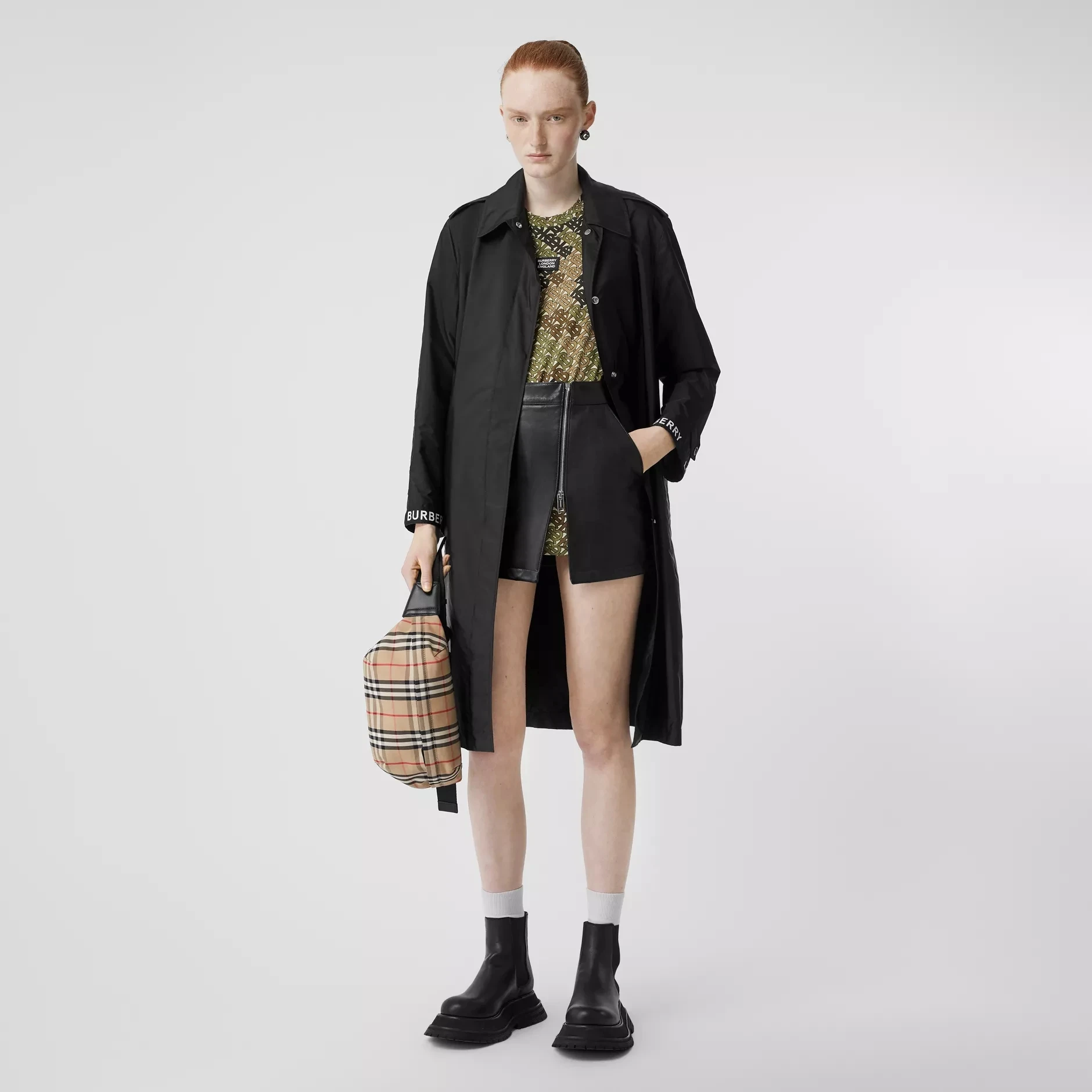 Мужская сумка Burberry, средняя, винтажная, в клетку, из хлопка, на талию, нагрудная, для улицы, Спортивная, через плечо, повседневная, на талию, унисекс, 80104301