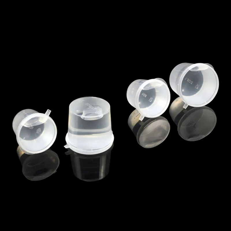 Круглая прозрачная Одноразовая чашка для соуса 100 шт. небольшой вкус стеклянный