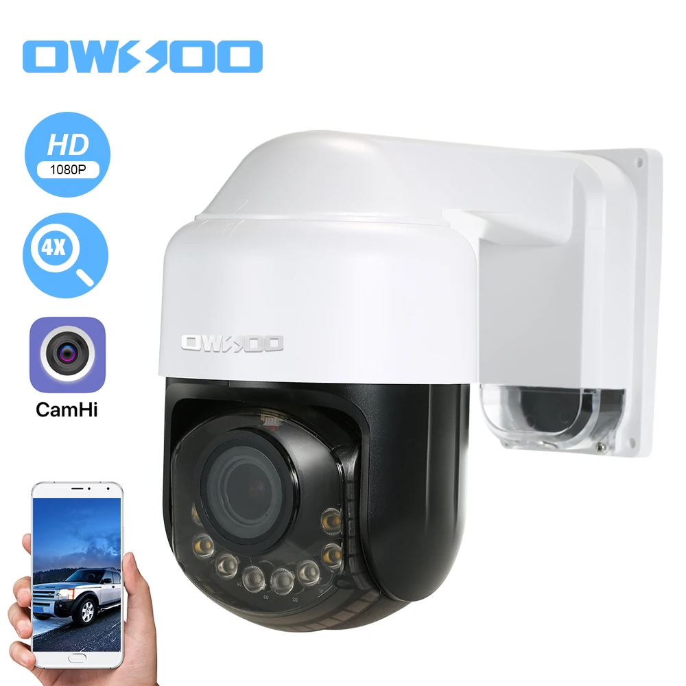 OWSOO 1080P 4G sim-карта камера наружная камера наблюдения с датчиком PTZ пуля камера безопасности наблюдения беспроводная ИК CCTV IP камера 2,8-12 мм оптический зум