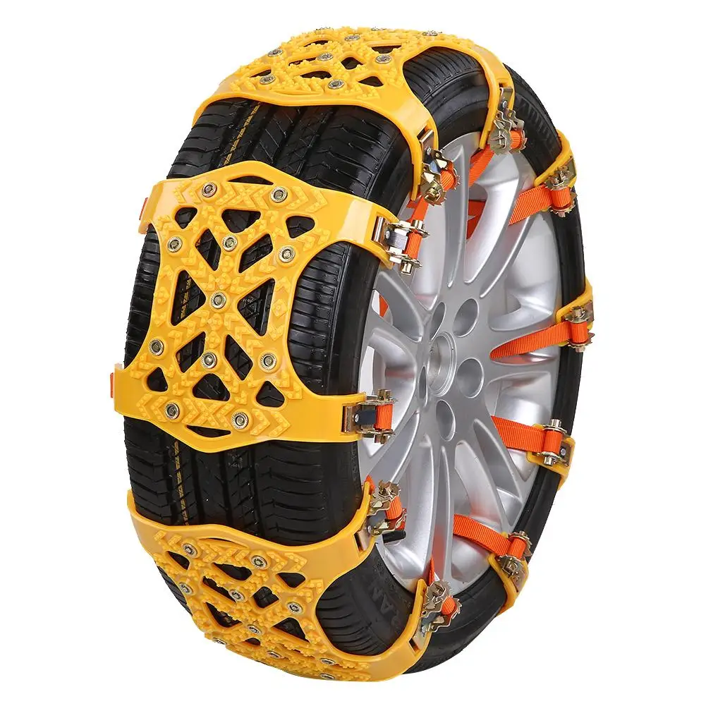 

Car Snow Chain Thickened Rubber Non-slip Tire Chain for SUV Off-road Vehicles in Winter Snow Mud Roadway Safety Tire Snow Chains