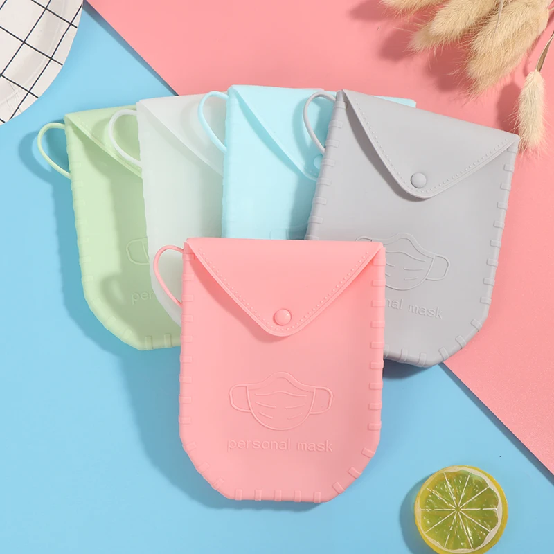 

1Pc Portable Mask Clips Disposable Face Mask Storage Case Container Foldable Mask Cover Bag Facemask Box