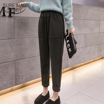 

Thick Loose Pants 2019 New Fashion Ankle-length Pants High Waist Harem Pants Women Autumn Winter Casual Warm Trousers 7279 50