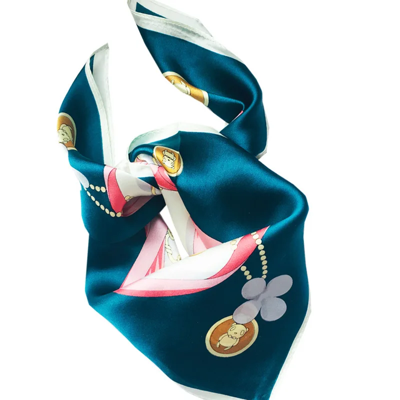 

New Silk Satin Scarf Small Square Spring And Autumn Printed luxury high quality women fashion 2020