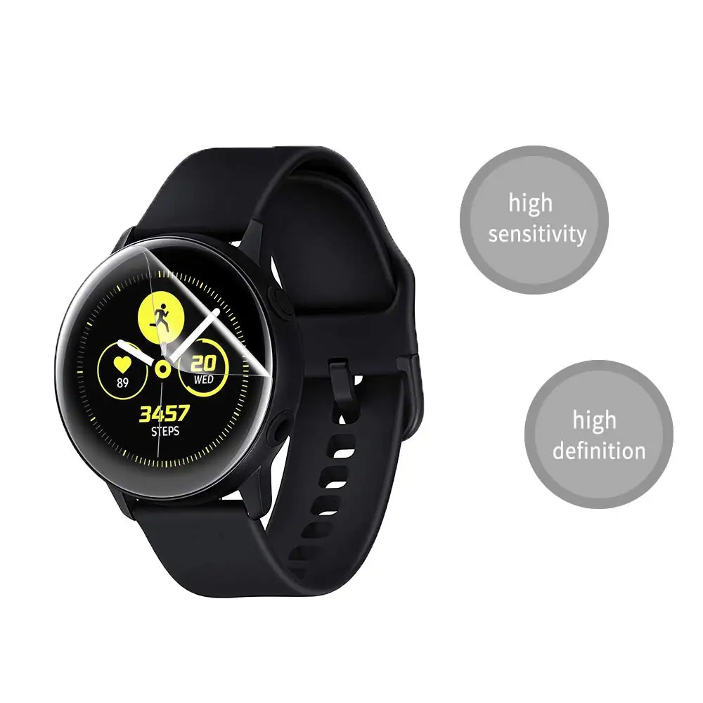 3 шт., 5 шт., защитная пленка для экрана HD для samsung Galaxy Watch Active 1, 2, 40 мм, 44 мм, прозрачная пленка для часов, ультратонкая, полная крышка - Цвет ремешка: Active1  40mm R500