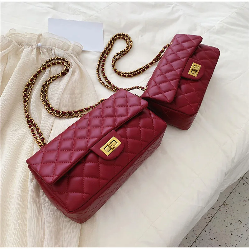 Женские сумки на плечо designers Chain, сумка-мессенджер, клетчатая кожаная сумка через плечо, маленькая квадратная сумка, сумки, Bolsa feminina