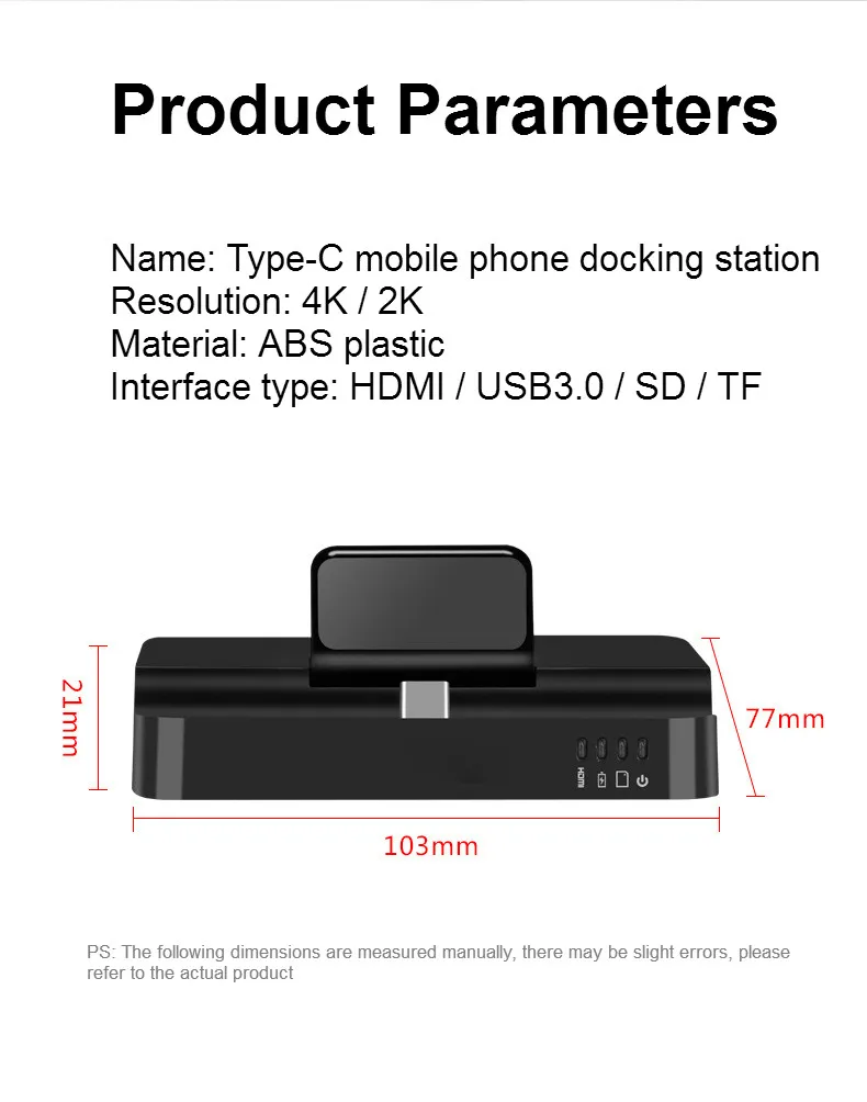 Тип C док-станция для подзарядки телефона держатель USB-C к HDMI SD USB док-станция адаптер питания для samsung S10 S9 Dex станция huawei P30 P20 Pro