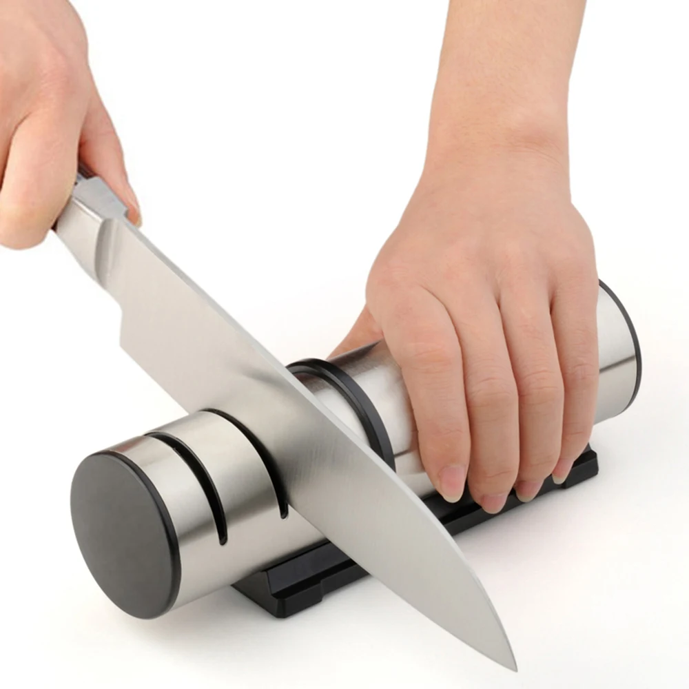 

SOWOLL 1PC 3 Stages Knife Sharpener Kitchen Sharpening Stone Tungsten Steel and Stainless Steel Kitchen Knives Accessories