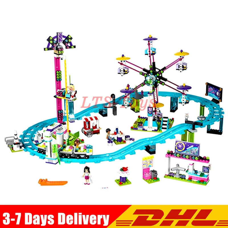 

In Stock DHL 1124Pcs Amusement Park Coaster Building Kits Girl Series Blocks Bricks Toys Compatible 01008 4113