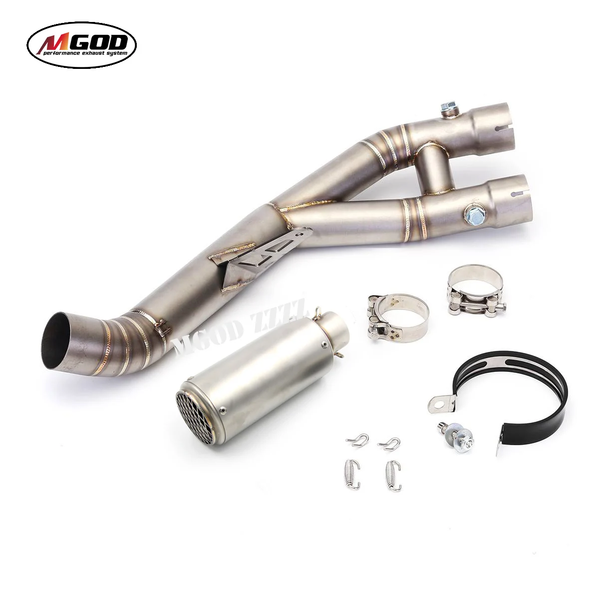 Для Yamaha YZF R1 MT10 YZF-R1 MT-10- мотоциклетная выхлопная труба без шнуровки средняя Соединительная труба для мотоцикла