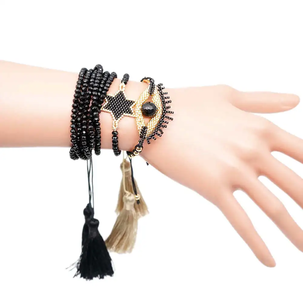 Go2boho браслет от сглаза MIYUKI браслеты со звездами кисточкой ювелирный набор с кристаллами Pulseras Mujer Moda Мексиканская Женская Ручная работа сделай сам