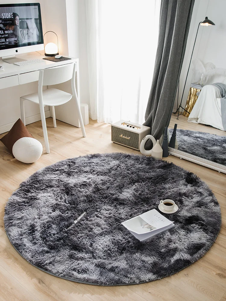 Круглый ковер, INS net, красный напольный коврик, спальня, татами, Североевропейский стиль, плюшевый ковер, гостиная, бытовая