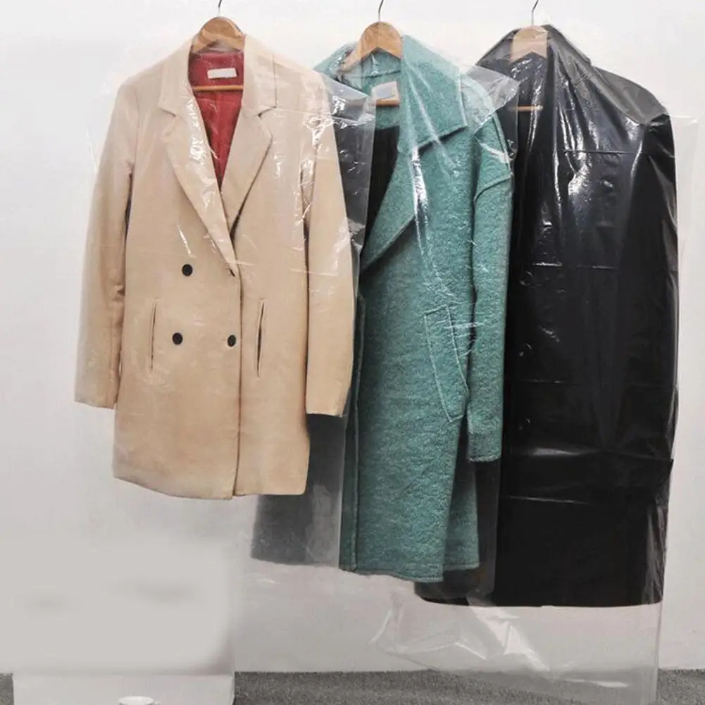 Clothes Dust Cover 2.2 Silk Coat Suit Transparent Plastic Pocket Dry Bags Cleaner Hanging Proof Moisture Disposable Waterpr G8Q3