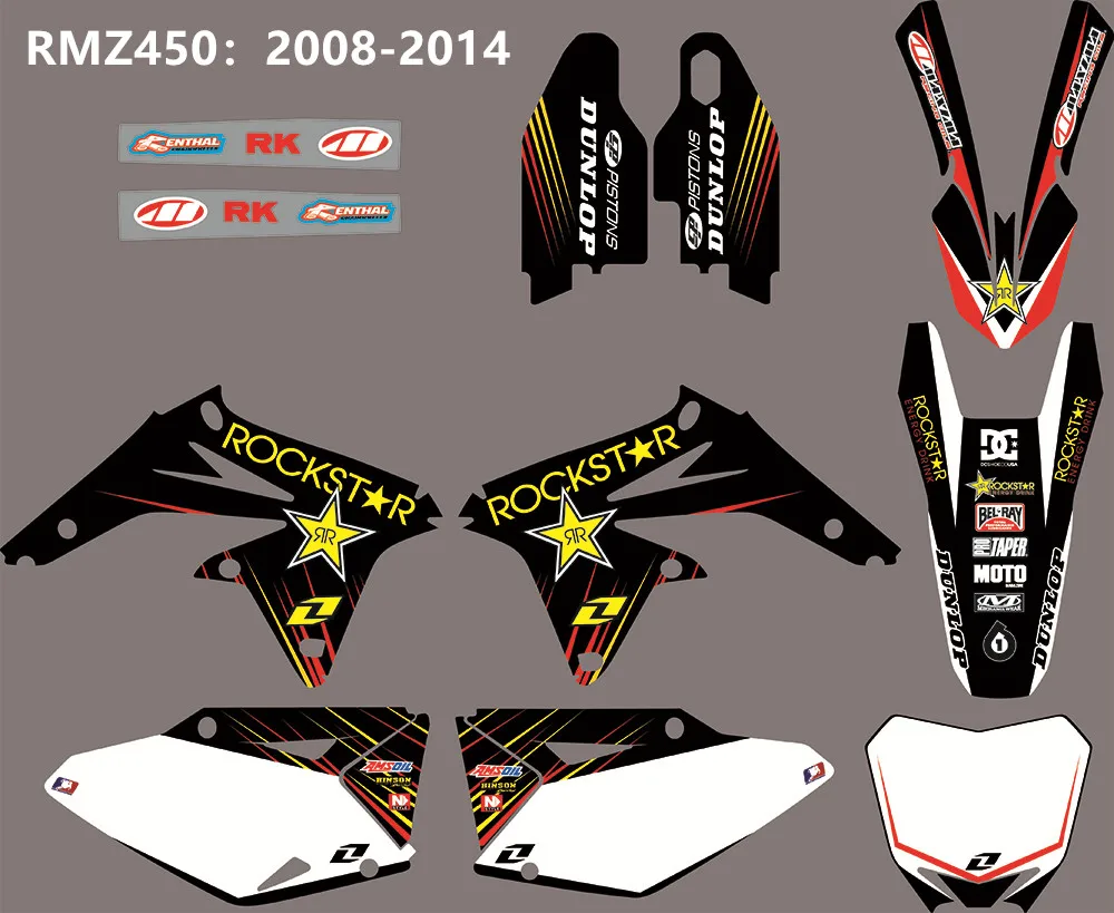 3 м RMZ450 08-12 мотоциклетная команда Графика Delcas наклейки для SUZUKI РМЗ 450 RM-Z450 450RMZ 2008 2009 2010 2011 2012 2013 - Цвет: as shown