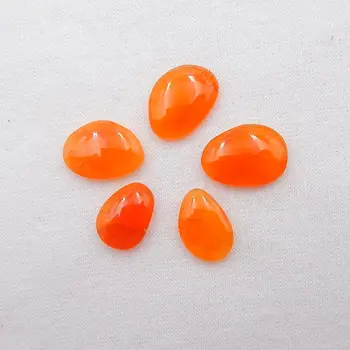 

Wholesale 5Pcs Natural Orange Agate Cheap Cabochon Setting 15x11x3mm 12x9x3mm 3g Fashion Jewelry Accessories