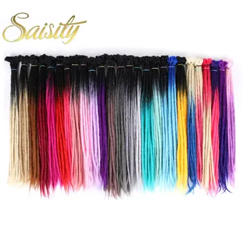 

Saisity For Rock&Roll Synthetic Crochet Style Braiding Hai Handmade Dreadlocks Extensions Hippie Crochet Braids Reggae Hair