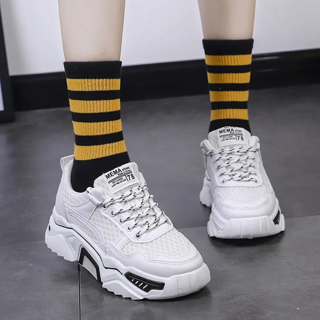 

2019 Fashion Casual Shoes Woman Comfortable Breathable Women Sneakers White Flats Female Platform Sneakers Chaussure Femmet2