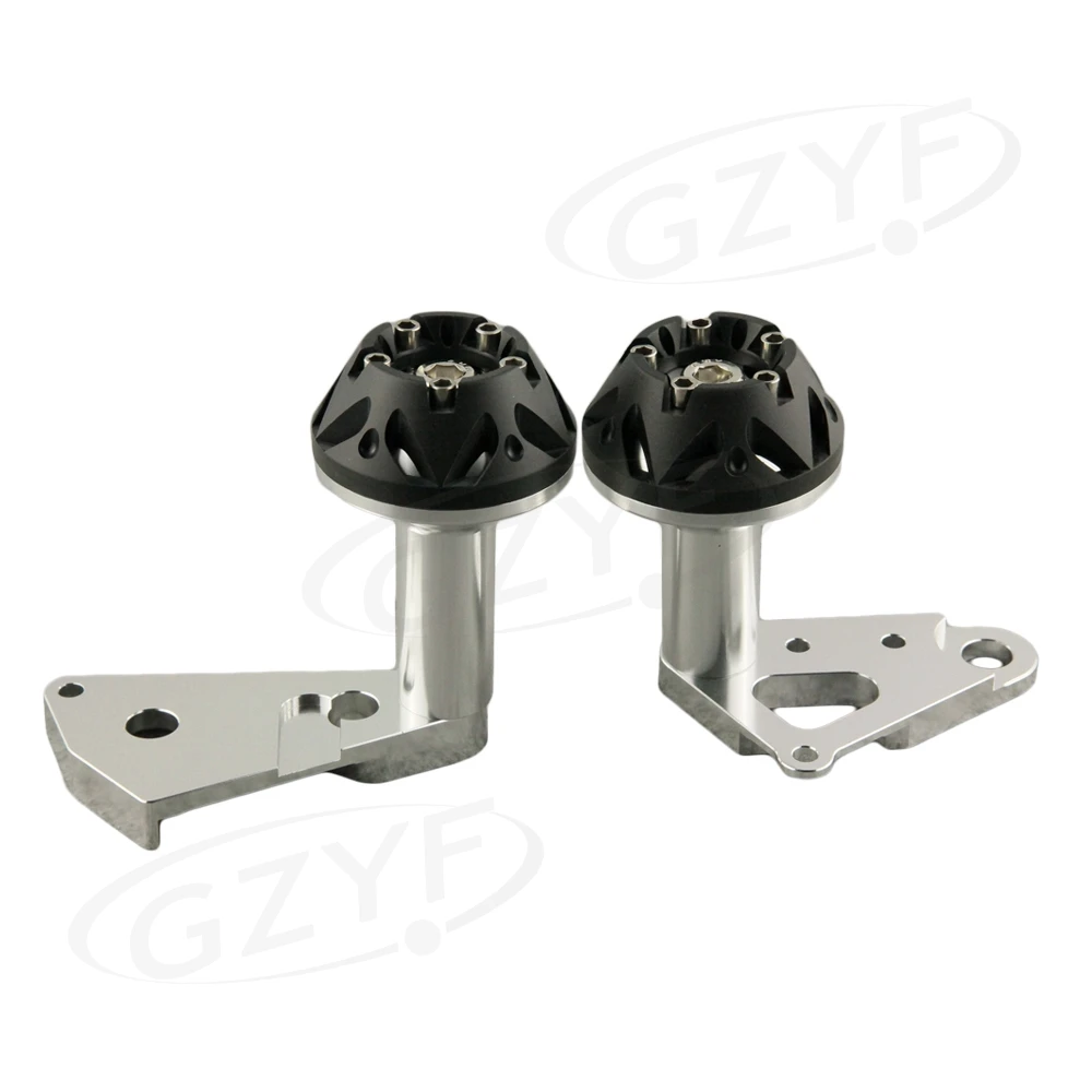 CNC рамка для мотоциклов Слайдеры Краш колодки протектор для Honda CBR600RR CBR 600 RR 2007-2008 CNC алюминий - Цвет: Серебристый