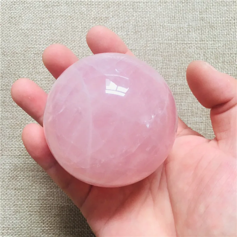 36cm Natural Pink Crystal Ball Pink Rose Quartz Magic Crystal Healing