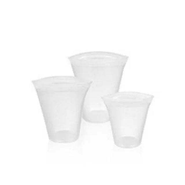 3pcs clear cup Кухонные контейнеры для хранения на молнии, многоразовые силиконовые контейнеры для хранения продуктов на молнии, герметичные контейнеры на молнии, кухонный Органайзер - Цвет: 3pcs clear cup
