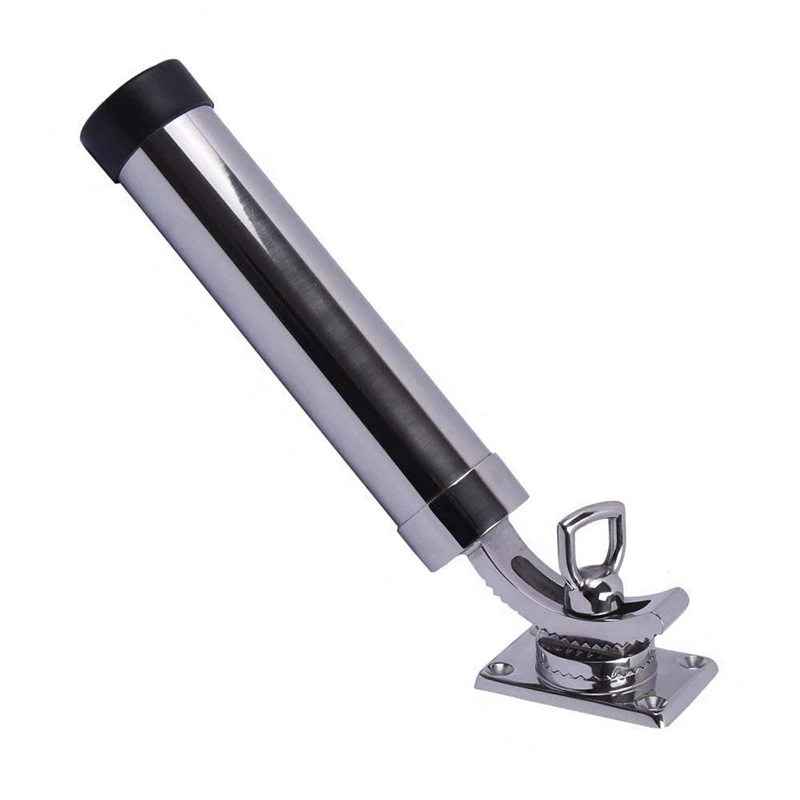 

Marine Boat Yacht Fishing Vertical Rod Holder Stainless Steel Rail Mount Bracket Socket with 360 Degrees Adjustable Rod Holder