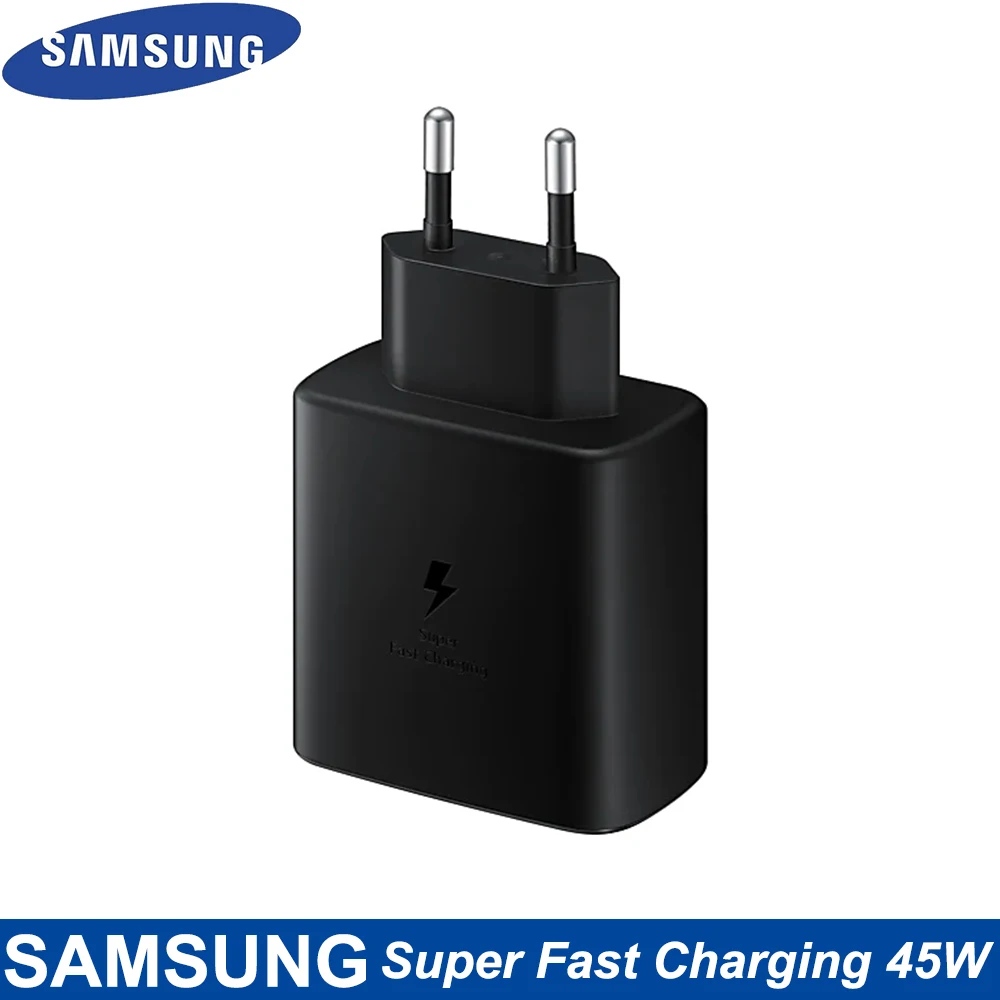 Samsung Original 45W Super Fast Charger Double Type-C Cable For Galaxy Note 10 Plus Note 10+ 5G USB C Fast Charging Wall Charger baseus 65w