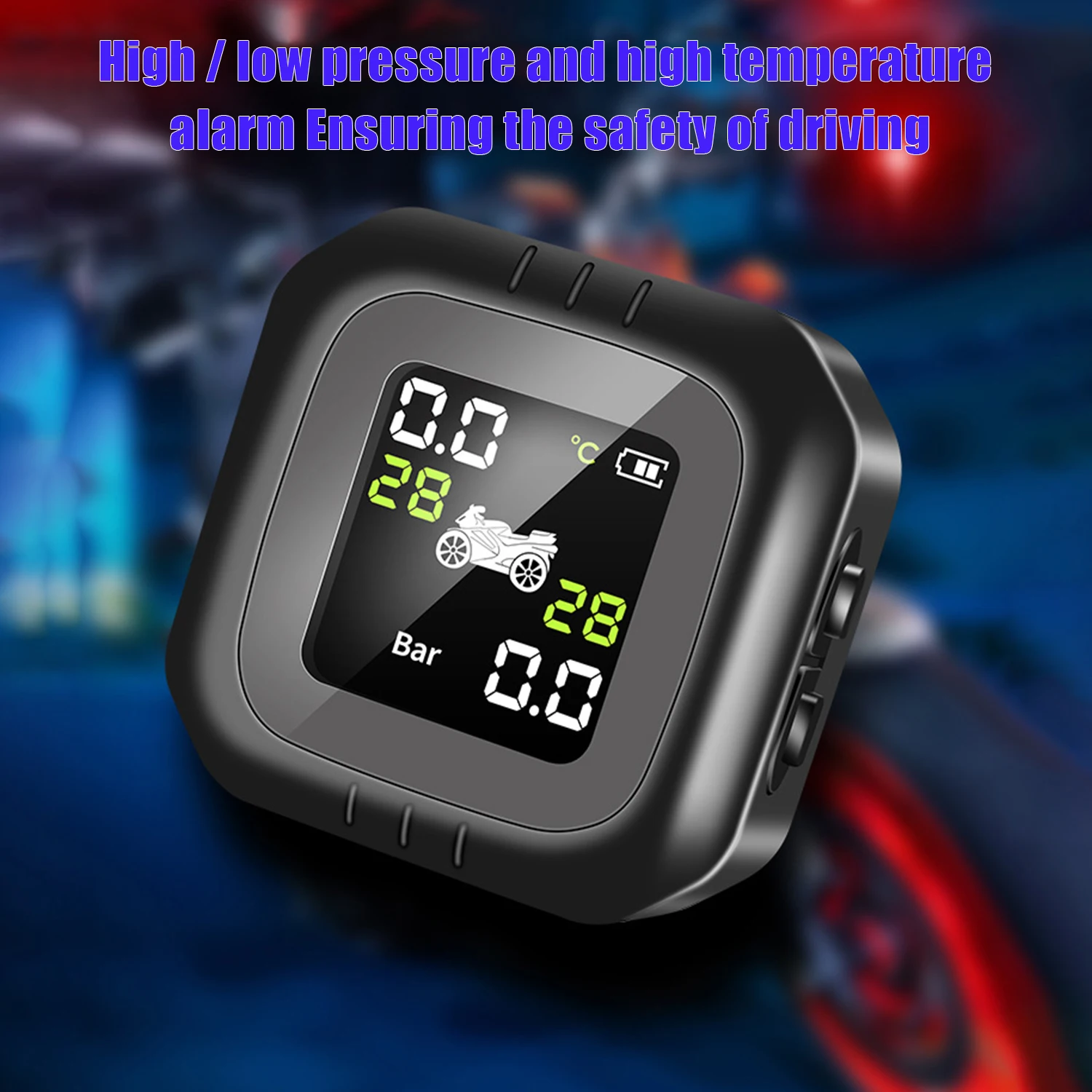 

Waterproof Cordless TPMS Motorcycle Tire Pressure Monitoring System Solar External Sensor Moto Detection Tools Pressure Sensor