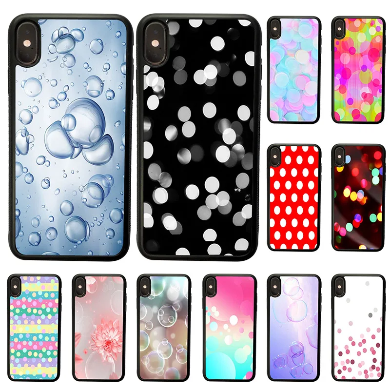 Чехол для мобильного телефона в горошек жесткий пластиковый чехол iphone 8 7 6 6S Plus X XR