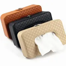 Автомобильный тканевый ящик из искусственной кожи козырек от солнца коробка салфеток держатель авто аксессуары для интерьера